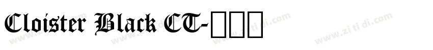 Cloister Black CT字体转换